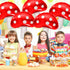 7 31 21 Inch Pcs Cute Mushroom Balloons - x Large Mushroom Aluminum Foil Balloons, Easy to Inflate, Fun Mushroom