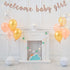 Welcome Baby Girl Banner - Rose Gold Glitter for Baby Shower, Gender Reveal Party Decorations