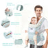 JWPEHOE 6 in1 745 lbs Baby Carrier Newborn to Toddler, Ergonomic M Position Baby Carrier with Hip Seat, Adjustable