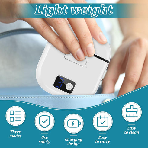 DNAMYJME 3 Trimmer Electric Nail Clipper, Speeds Automatic Electric Nail for Adults Seniors Baby Children with LED