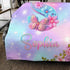 InterestPrint Ship Next Day,Personalized Baby Blanket for Girls Custom Birthday Blanket with Name Soft Butterfly Flower