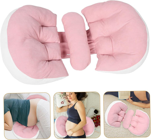 U-Shaped Maternity Pillow for Pregnant Women Waist Support Cushion for Side Sleeping Relieves Belly and Back Pain