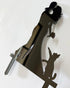 Wedding Anniversary Cake Topper Couple Bride Groom Family with a Cat (Bride Groom One Cat, Black)