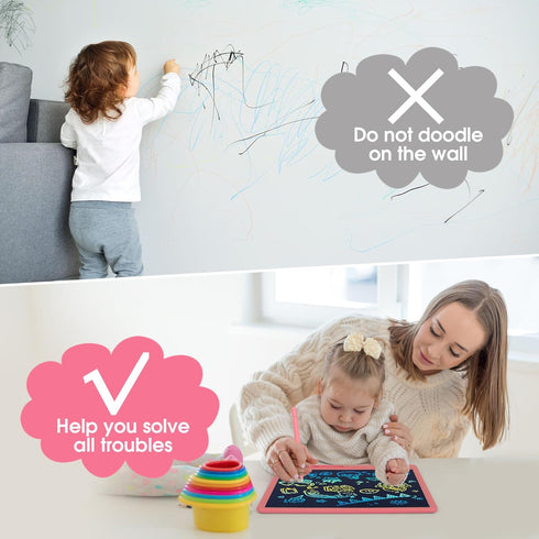 LCD Writing Tablet for Kids, 15 Inch Colorful Doodle Board, Educational Drawing Pad Gift for Ages 3-9