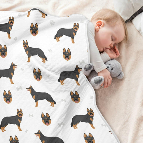 30X40 Swaddle Blanket Bohemian Shepherd Dog Cotton for Infants, Receiving, Lightweight Soft Swaddling for Crib