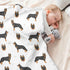 30X40 Swaddle Blanket Bohemian Shepherd Dog Cotton for Infants, Receiving, Lightweight Soft Swaddling for Crib