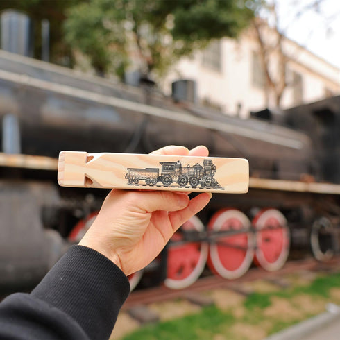 Fartime 4 (4 PCS-Wooden Train Whistle Musical Toy for Kids Tone)