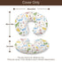 KuphiL10C Cartoon Dinosaur Moon Stars Leaves Pattern Nursing Pillow Cover, Unisex Removable Breastfeeding Pillowcase