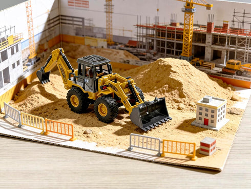 1:40 Construction Trucks Toy Semi-Alloy Simulation Model Lights & Sounds Educational Engineering Vehicle for Kids