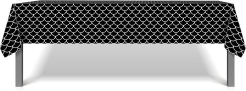 CC HOME 1 Pack Black Dragon Plastic Tablecloth 54 x 87 Inch for Buffet, Birthday Party, or Kitchen Use