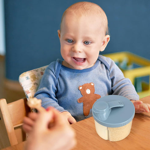 Accmor 2 Pack Baby Formula Dispenser On The Go, Non-Spill Rotating Four-Compartment Formula Container to Go, Milk