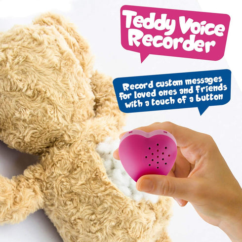 Inventiv 2 Pack, 30 Second Voice Sound Recorder Module for Plush Toy, Record Custom Messages (Pink)