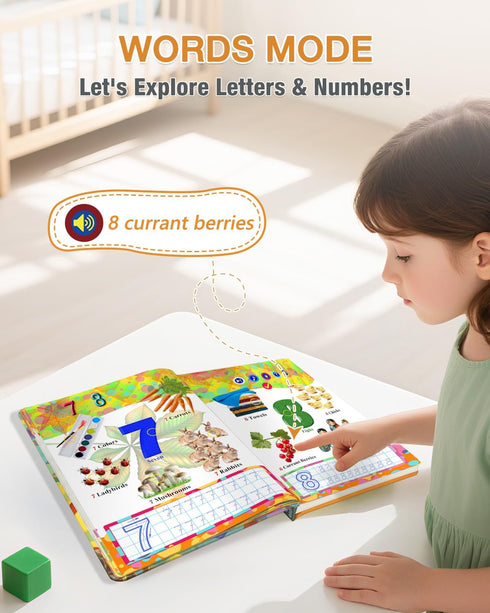 3-5,Preschool 3 4 5 6 Toy,600+ English Interactive Sound Book for Kid,Alphabet & Number Talking Book for Toddlers Age