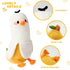 PEACH CAT Banana Duck Plush Pillow, Cute Stuffed Animal for Girls and Boys, White 19.7"