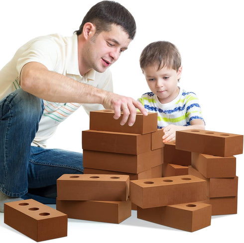 10 8 4 2.4 Deekin Pcs Foam Brick Building Blocks for Kids Thick Blocks Foam Large Fake Brick Construction Toy
