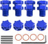 RC Wheel Hex Hubs Adapter 14mm to 17mm Widen 10mm Extended Wheel Hub Drive with Anti-dust Cap Nuts for Arrma 1/10