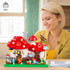 Set, 1346PCS 14+ Vziimo Mushroom House Building Creative Mushroom Garden Model Kits for Adults, Micro Bricks