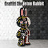 Animal Graffiti Skeleton Rabbit Micro Building Blocks Set (8000PCS, 55cm High) - Gift for Adults and Kids