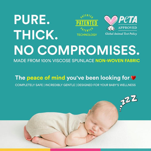 CutetotZ 99% 100% 6 Packs (480 Organic Baby Wipes- Pure Water, Green Seal Certified, Plastic-Free, Biodegradable