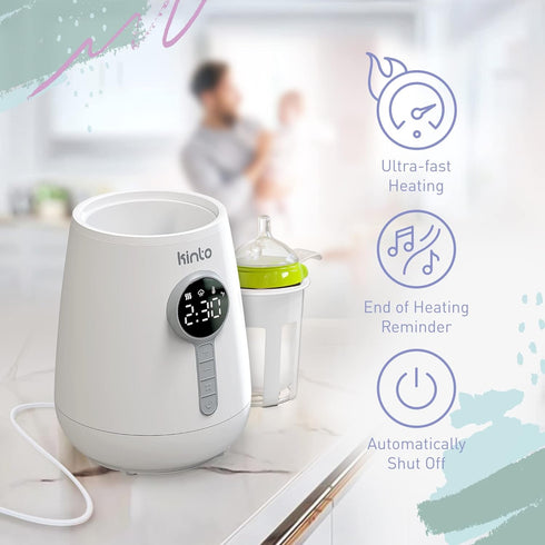 Baby Bottle Warmer for Breastmilk and Formula, Fast Bottle Warmer with Adjustable Timer, Keep Warm Mode, Breast Milk