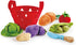 Hape Toddler Vegetable Basket, Soft Grocery Food Playset with Cabbage, Bean Pod, Carrot, and More