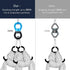 PACEARTH Swing Swivel 35KN Breaking Strength, 360° Rotator Safety Device for Rock Climbing, Hammock, Aerial Dance