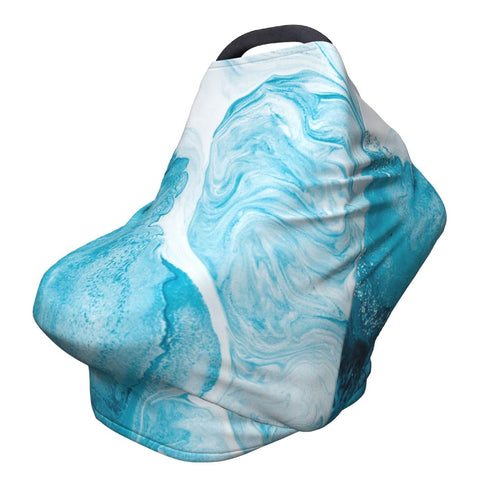 Schgap Marble Baby Car Seat Covers Canopy, Nursing Cover Breastfeeding Baby Carrier Cover