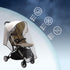 Bemece Baby Stroller Rain Cover, Universal Waterproof Windproof Travel Weather Shield with Ventilation