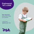 doddl Baby and Toddler Plate with Non-Slip Base, Ergonomic Dishes for Self Feeding, Dishwasher Safe, BPA Free (White &