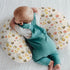 Summer Pastel Bee Floral Baby Nursing Pillow Covers for Boy Girl Vintage Bees Honeycomb Flowers Nursery Pillowcase