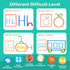 Construction Sticks & Rings Shape Puzzle Letter Construction Set Wooden Pattern Blocks Stem Toy Educational Learning Games Montessori Toys for Boys Girls Toddlers