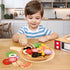 Hape Perfect Pizza Wooden Playset for Kids Kitchen| 2-in-1 Pizza Oven & Delivery Box| 29 PCs Pretend Play for Toddlers Ages 3 Years and Up , Black