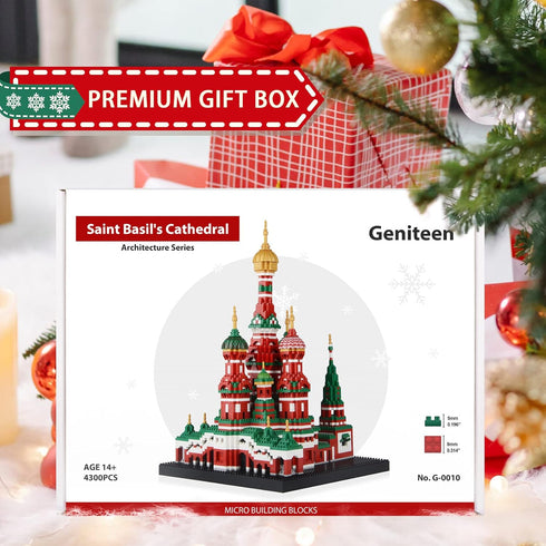 Building Block Set - Saint Basil's Cathedral Architecture Model, 4300 PCS Educational Mini Blocks