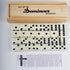Set 6 28 Dominos for Adults, Double Domino Game, Double Six Standard Domino with Natural Wooden Box, Tiles,Tradditional