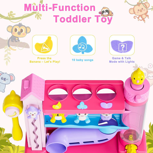 VOILBTOY 1-2 12-18 1-3,Birthday 1+ Musical Toy for Year Old Girls,Educational Baby Toys Months,Ball Drop Toy