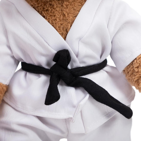 16 inches HollyHOME Karate Bear Stuffed Animal Teddy Bear in Karate Uniform Unique Toy Gifts for Kids and Karate Lovers