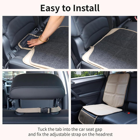 pefirst Car Seat Protector, Extra Thick Car Seat Covers Non-Slip Waterproof Mat Pad Leaving No Imprints Marks for Child