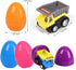Twister.CK 12 3-6 Pcs Easter Eggs Prefilled with Pull Back Cars for Year Old Boys, Pull Back Construction Vehicle