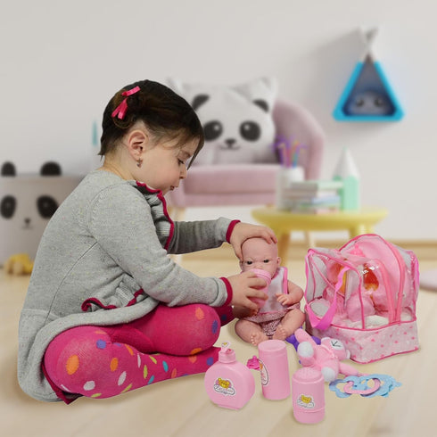 Set The New York Doll Collection Baby Doll Feeding & Caring Accessory in Zippered Carrying Case