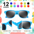 NEBURORA Neon Sunglasses Bulk Classic Retro 6/12/24/60 Pack Multicolor Party Toys for Summer Beach Favors