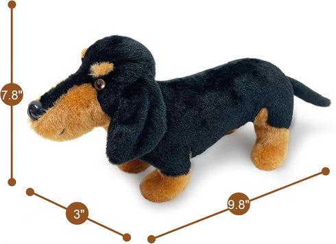 3Pcs Dachshund Plush Animals Set, 9.8" Kawaii Stuffed Dogs, Soft Cuddly Dog Toy for Birthday Party, Best Gift for