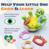 5 1-3 Sizobi Baby Bath Toys, Rechargeable Turtle Bath Toy Sprinkler for Toddler with Rings, Bathtub Fountain Spray