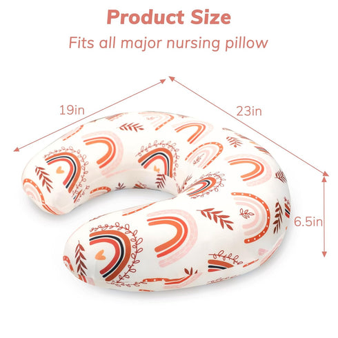 Ultra Soft Rainbow Car Seat Cover and Nursing Pillow Cover