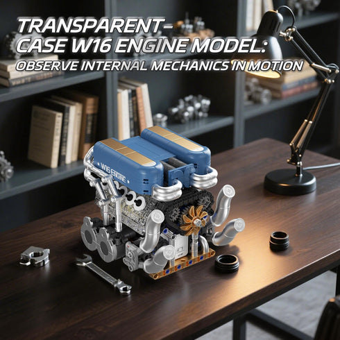 Sikewettx W16 V8 751 W16 Sets 8-14, Engine Building Kit (Twin Design), PCS to Build Your Own Engine Model Kit for Kids