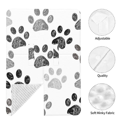 Zhbvncp Dog Paw Print Black White Baby Car Seat Cover & Breastfeeding Nursing Cover - Breathable Stretch Fabric
