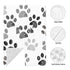 Zhbvncp Dog Paw Print Black White Baby Car Seat Cover & Breastfeeding Nursing Cover - Breathable Stretch Fabric