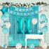 Happy 11th Birthday Decorations for Girls Teal - Teal Fringe Curtain, Turquoise Banner, Number 11 Foil Balloon, Cake