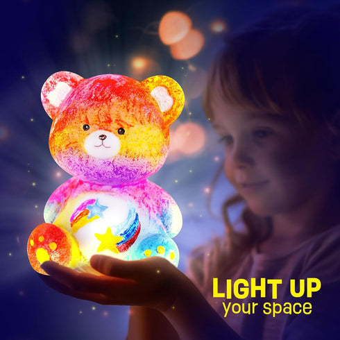 6-12, 8-12, 3 4 5 6 7 8 9 10 11 12+ LAOESE Paint Your Own Bear Lamp Kit, Art Supplies Bear Painting Kit for Kids Arts