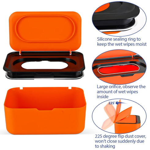 Black Baby Wipes Dispenser - Keeps Wipes Fresh and Moist