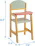 JC Toys Parfait Collection - Deluxe Wooden Doll Toy High Chair for Dolls and Stuffed Animals up to 20"